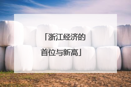浙江经济的首位与新高
