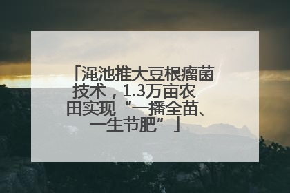 渑池推大豆根瘤菌技术，1.3万亩农田实现“一播全苗、一生节肥”