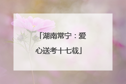 湖南常宁：爱心送考十七载