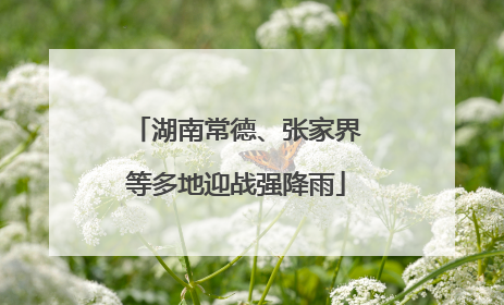 湖南常德、张家界等多地迎战强降雨