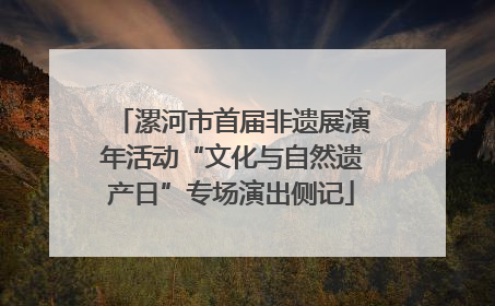 漯河市首届非遗展演年活动“文化与自然遗产日”专场演出侧记