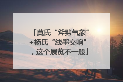 莫氏“斧劈气象”+杨氏“线墨交响”，这个展览不一般