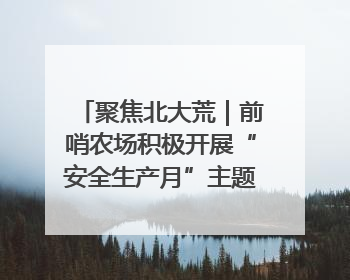 聚焦北大荒｜前哨农场积极开展“安全生产月”主题宣传活动