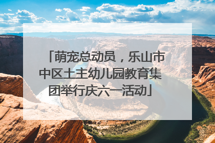 萌宠总动员，乐山市中区土主幼儿园教育集团举行庆六一活动