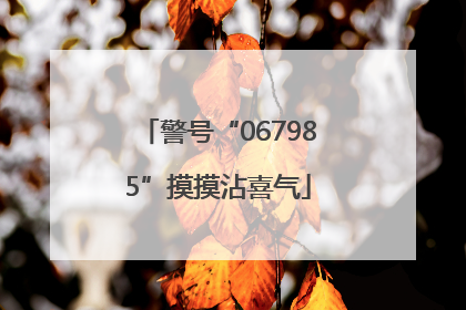 警号“067985”摸摸沾喜气