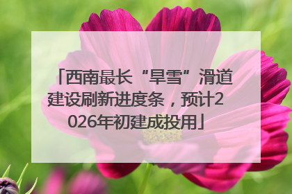 西南最长“旱雪”滑道建设刷新进度条，预计2026年初建成投用