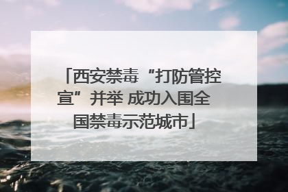 西安禁毒“打防管控宣”并举 成功入围全国禁毒示范城市