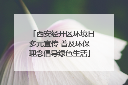 西安经开区环境日多元宣传 普及环保理念倡导绿色生活