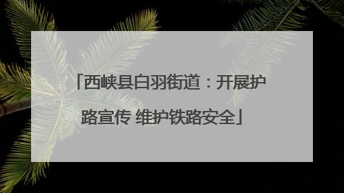 西峡县白羽街道：开展护路宣传 维护铁路安全