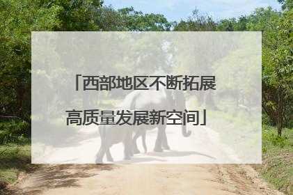 西部地区不断拓展高质量发展新空间