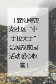 襄阳檀溪湖社区“小手拉大手”洁城靓家园活动暖心收官