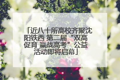 近八十所高校齐聚沈阳铁西 第二届“双高促育 赢战高考”公益活动即将启幕
