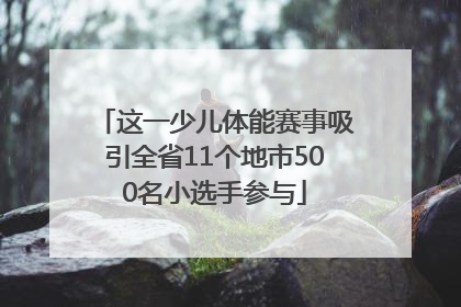 这一少儿体能赛事吸引全省11个地市500名小选手参与