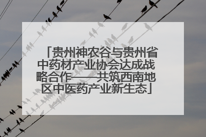 贵州神农谷与贵州省中药材产业协会达成战略合作——共筑西南地区中医药产业新生态