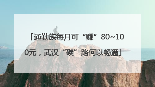 通勤族每月可“赚”80~100元，武汉“碳”路何以畅通