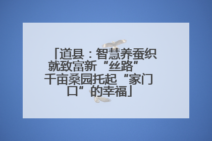 道县：智慧养蚕织就致富新“丝路” 千亩桑园托起“家门口”的幸福