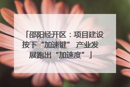 邵阳经开区：项目建设按下“加速键” 产业发展跑出“加速度”