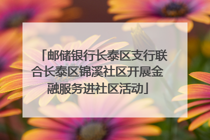 邮储银行长泰区支行联合长泰区锦溪社区开展金融服务进社区活动