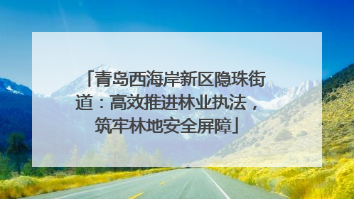 青岛西海岸新区隐珠街道：高效推进林业执法，筑牢林地安全屏障