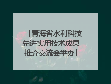 青海省水利科技先进实用技术成果推介交流会举办