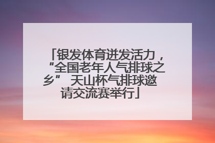 银发体育迸发活力，“全国老年人气排球之乡” 天山杯气排球邀请交流赛举行