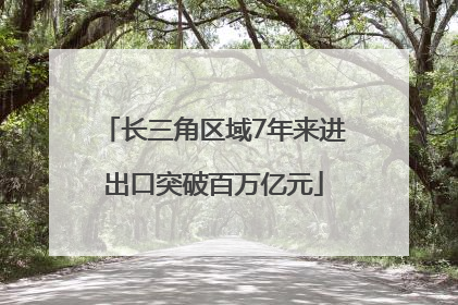 长三角区域7年来进出口突破百万亿元