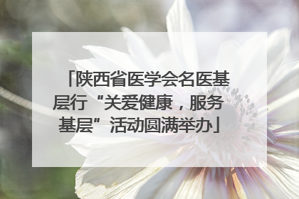 陕西省医学会名医基层行“关爱健康，服务基层”活动圆满举办