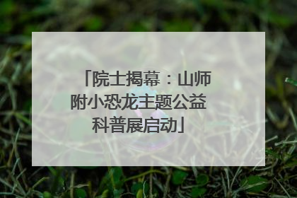 院士揭幕：山师附小恐龙主题公益科普展启动