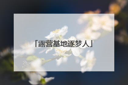 露营基地逐梦人