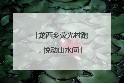 龙西乡荧光村跑，悦动山水间