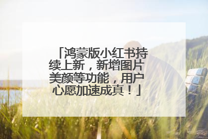 鸿蒙版小红书持续上新，新增图片美颜等功能，用户心愿加速成真！