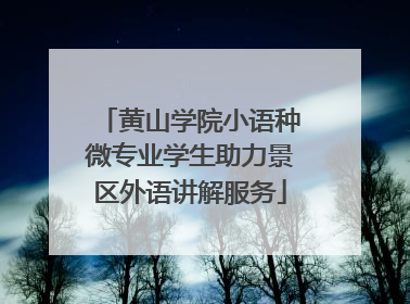 黄山学院小语种微专业学生助力景区外语讲解服务
