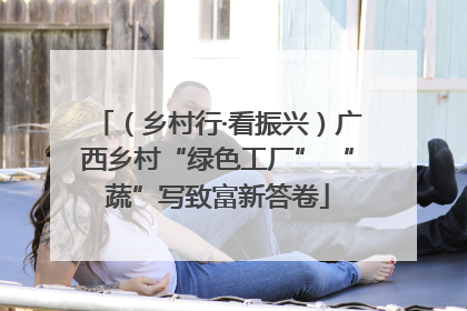 （乡村行·看振兴）广西乡村“绿色工厂” “蔬”写致富新答卷
