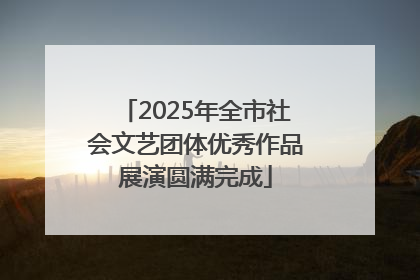 2025年全市社会文艺团体优秀作品展演圆满完成