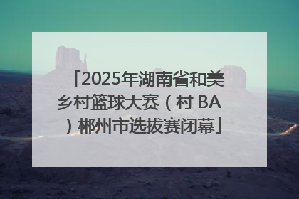2025年湖南省和美乡村篮球大赛（村 BA）郴州市选拔赛闭幕