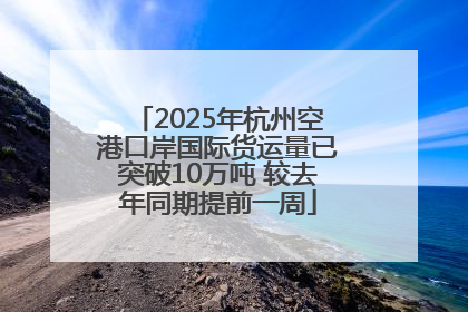 2025年杭州空港口岸国际货运量已突破10万吨 较去年同期提前一周