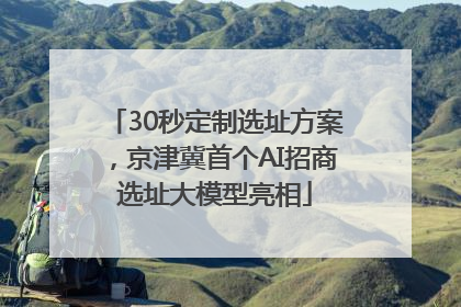 30秒定制选址方案，京津冀首个AI招商选址大模型亮相
