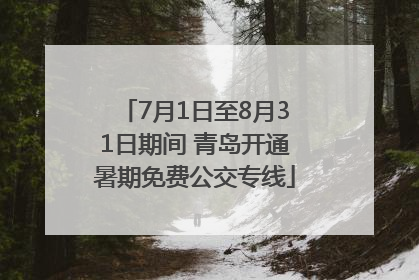 7月1日至8月31日期间 青岛开通暑期免费公交专线