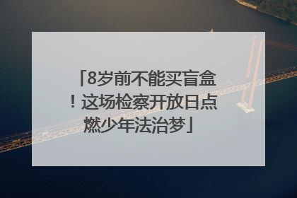 8岁前不能买盲盒！这场检察开放日点燃少年法治梦